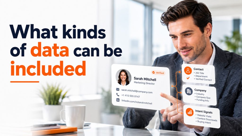 Customer Data Enrichment showing contact company firmographic and behavioral data