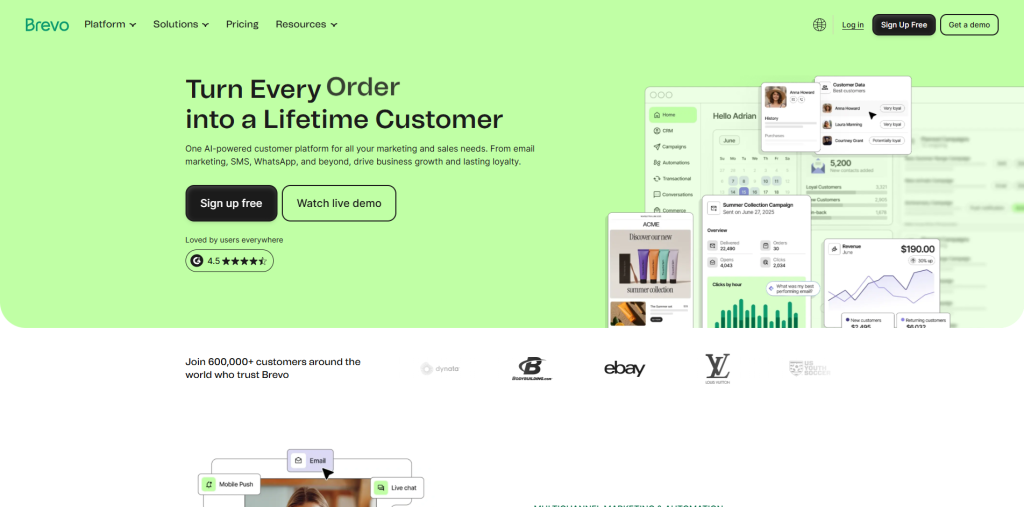Brevo email marketing services for customer engagement