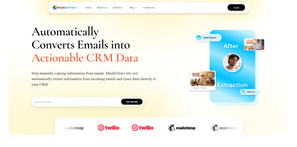 MailsExtract email marketing services with automated CRM data extraction