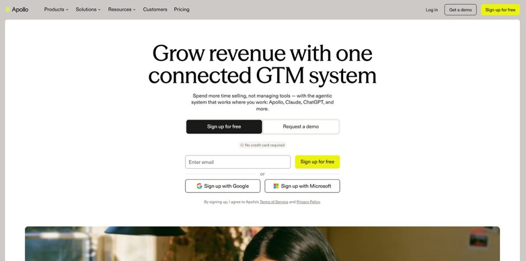 B2B Sales Intelligence with Apollo.io contact enrichment and sales outreach