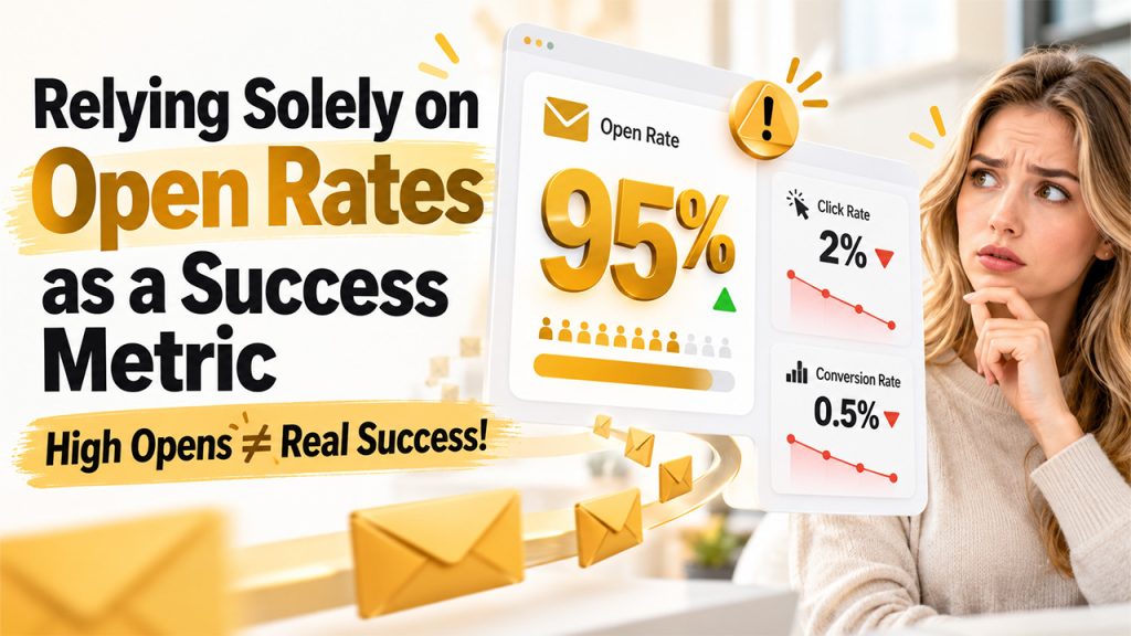 Email Campaign performance metrics including open rate, click-through rate, and conversions