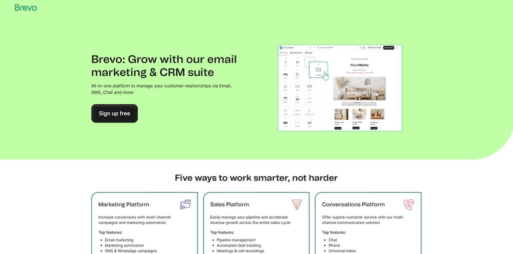 Email Marketing Automation Tools featuring Brevo