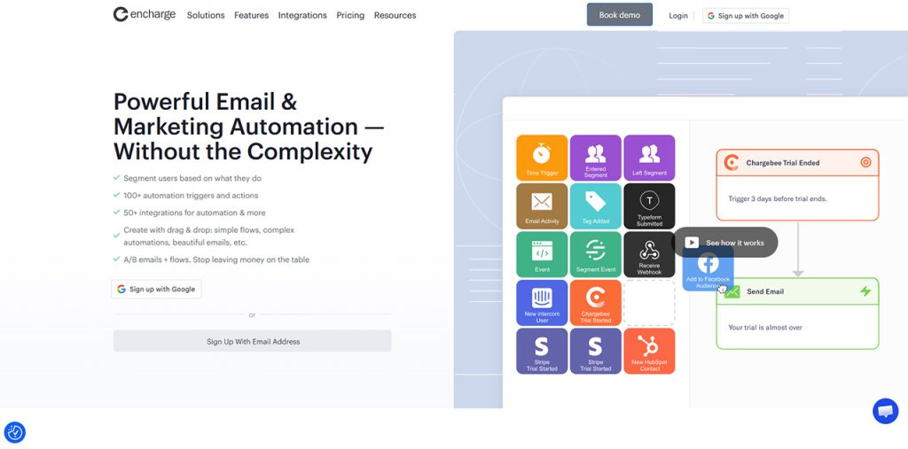 Email Marketing Automation Tools featuring Encharge.io